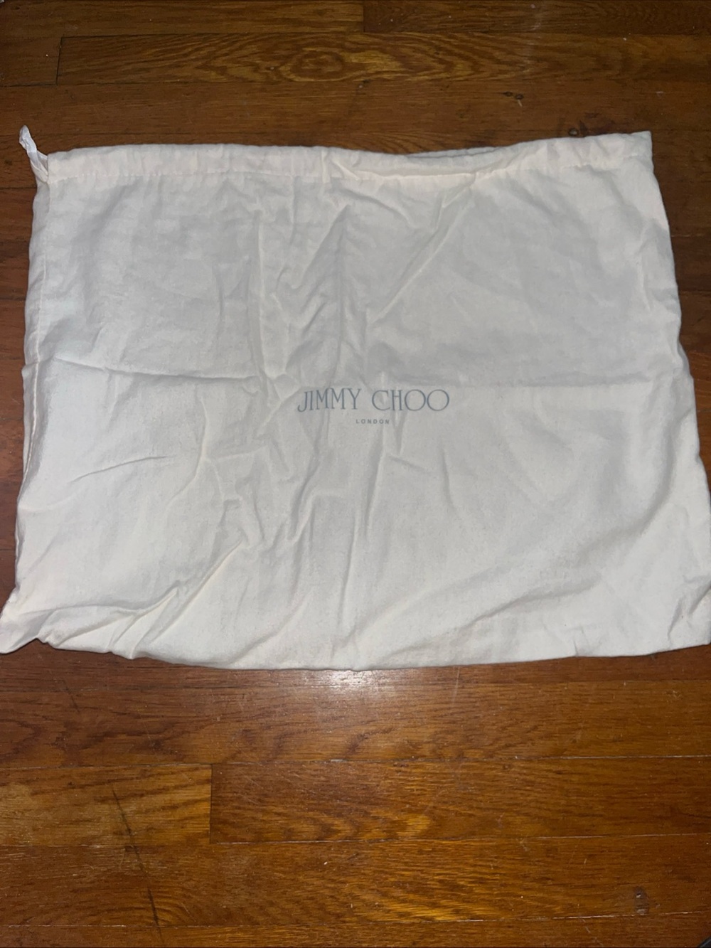 Jimmy Choo Dust Bag White Logo Storage Drawstring Cover Pouch  19" H X 23” W